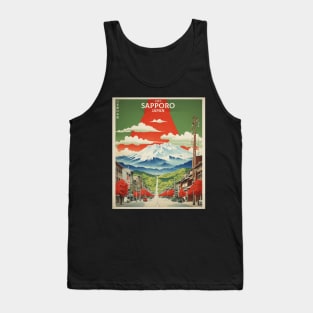 Sapporo Japan Vintage Poster Tourism Tank Top